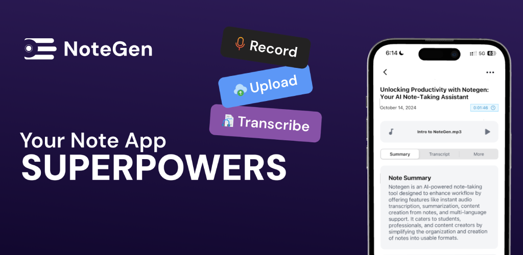 NoteGen — AI Productivity
